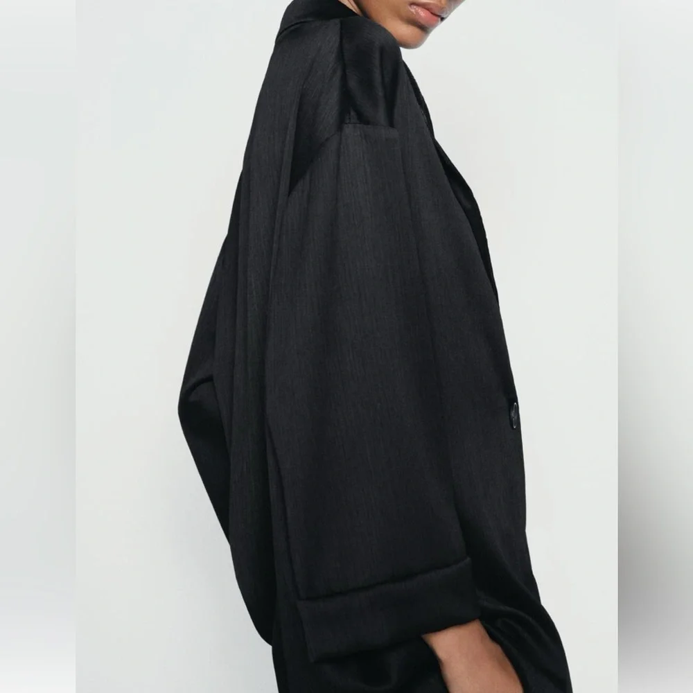 BNWT ZARA BLACK BLAZER - Picture 3 of 3